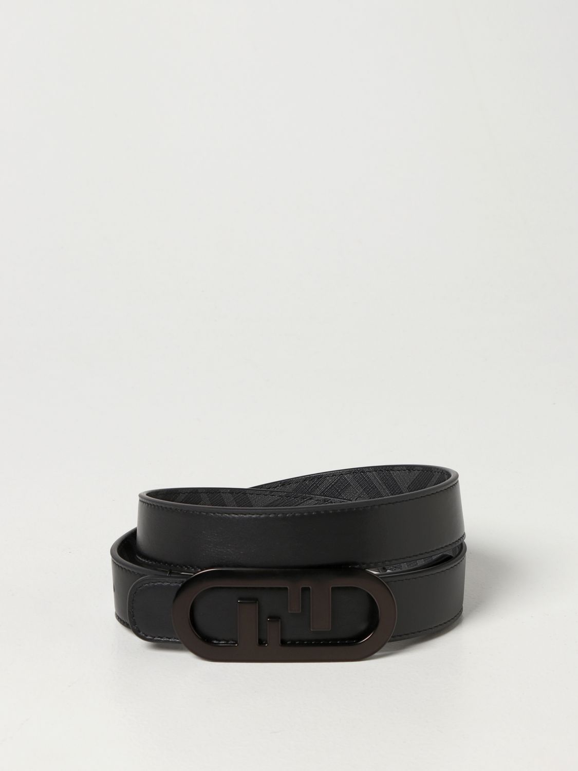 Belt Fendi: Fendi monogram canvas and leather belt black 1