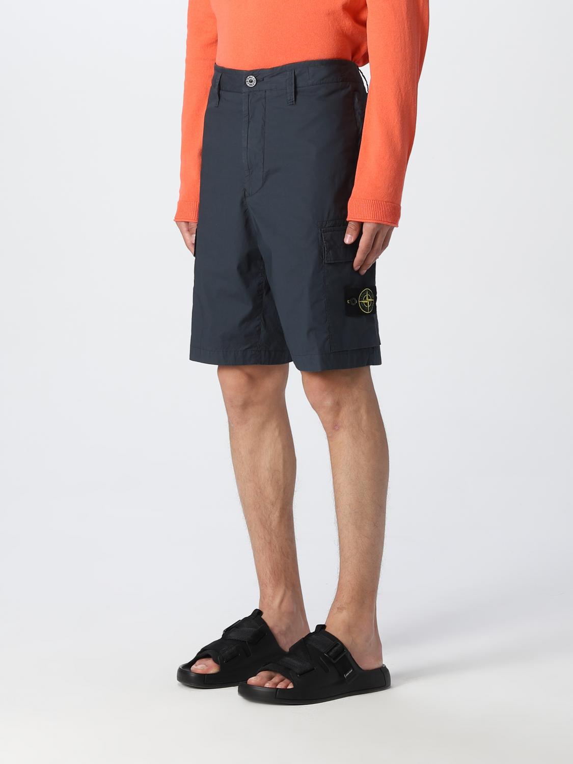 Bermuda shorts in stretch cotton canvas 