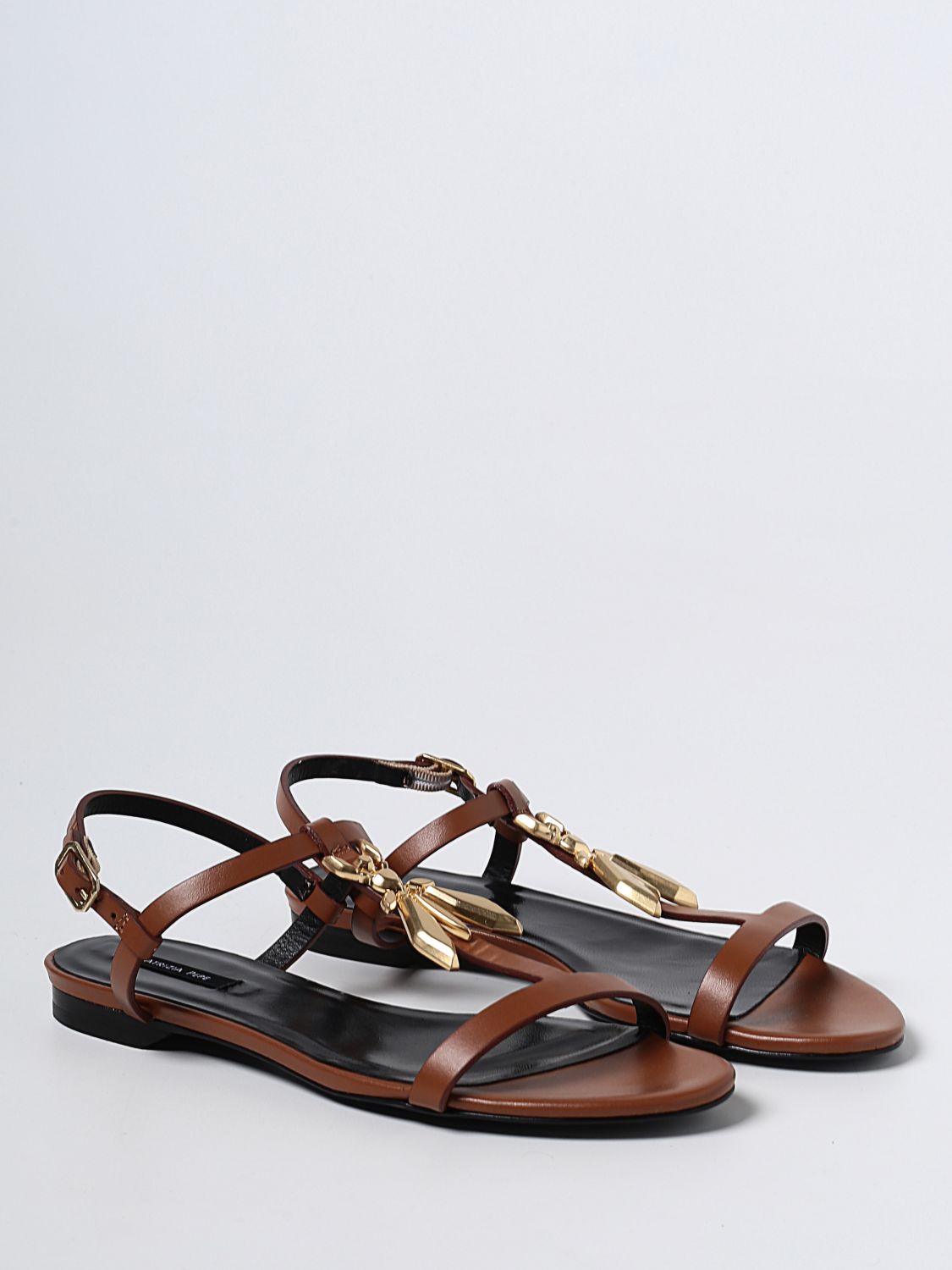 PATRIZIA PEPE: Sandals Fly in leather - Leather | Patrizia Pepe flat ...