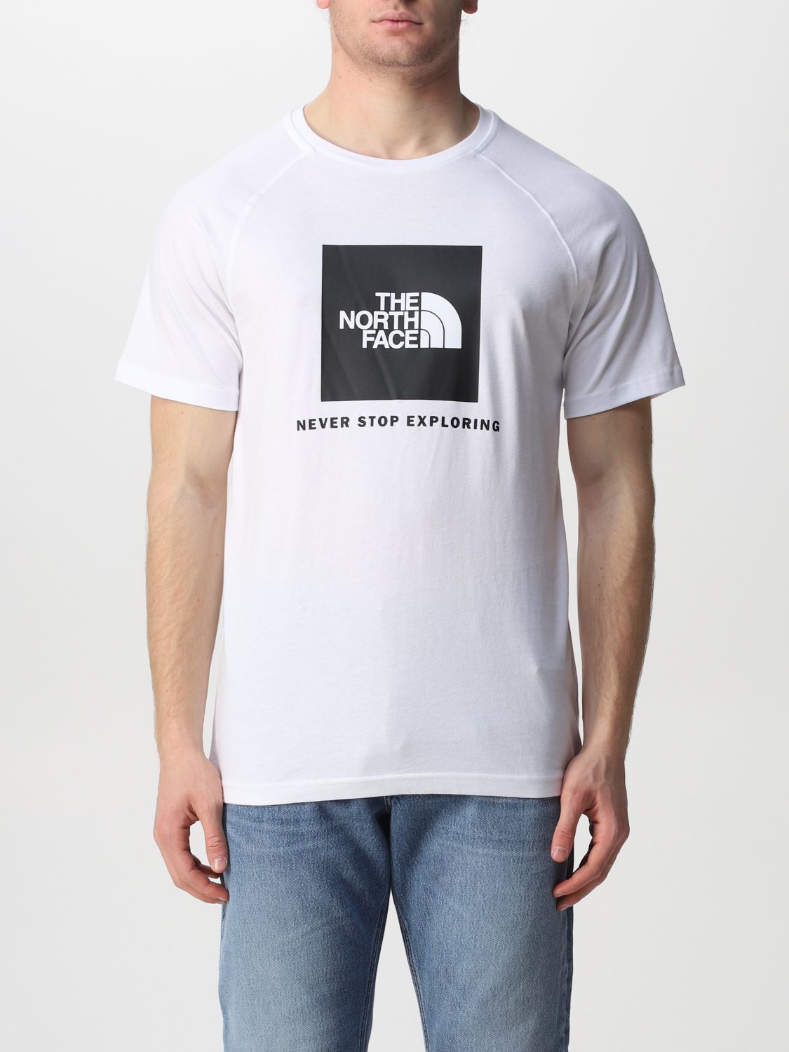 THE NORTH FACE: T-shirt with logo - White | The North Face t-shirt ...