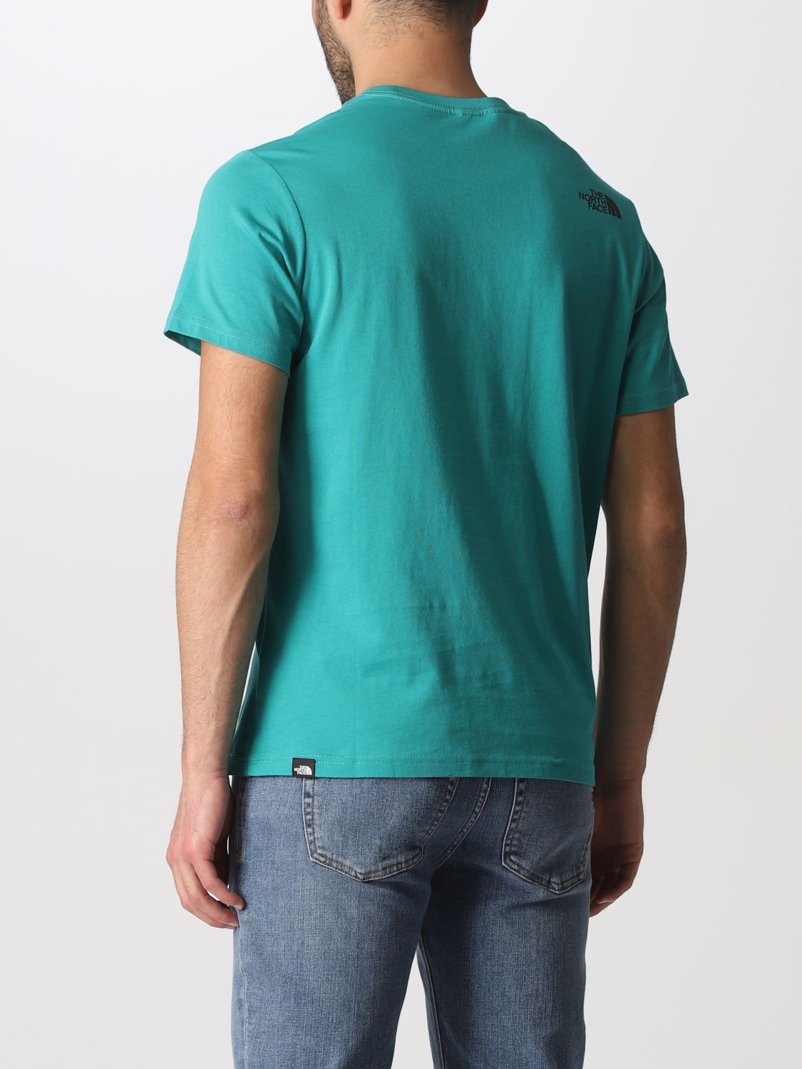 THE NORTH FACE: cotton t-shirt with logo - Green | The North Face t ...