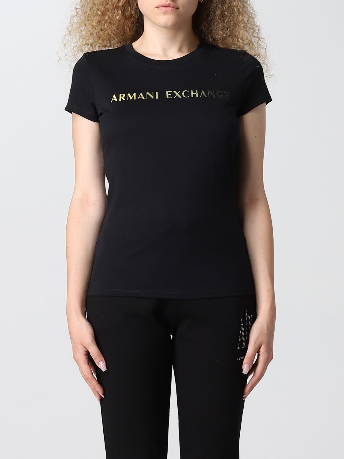 ARMANI EXCHANGE: T-shirt women - Black | T-Shirt Armani Exchange ...
