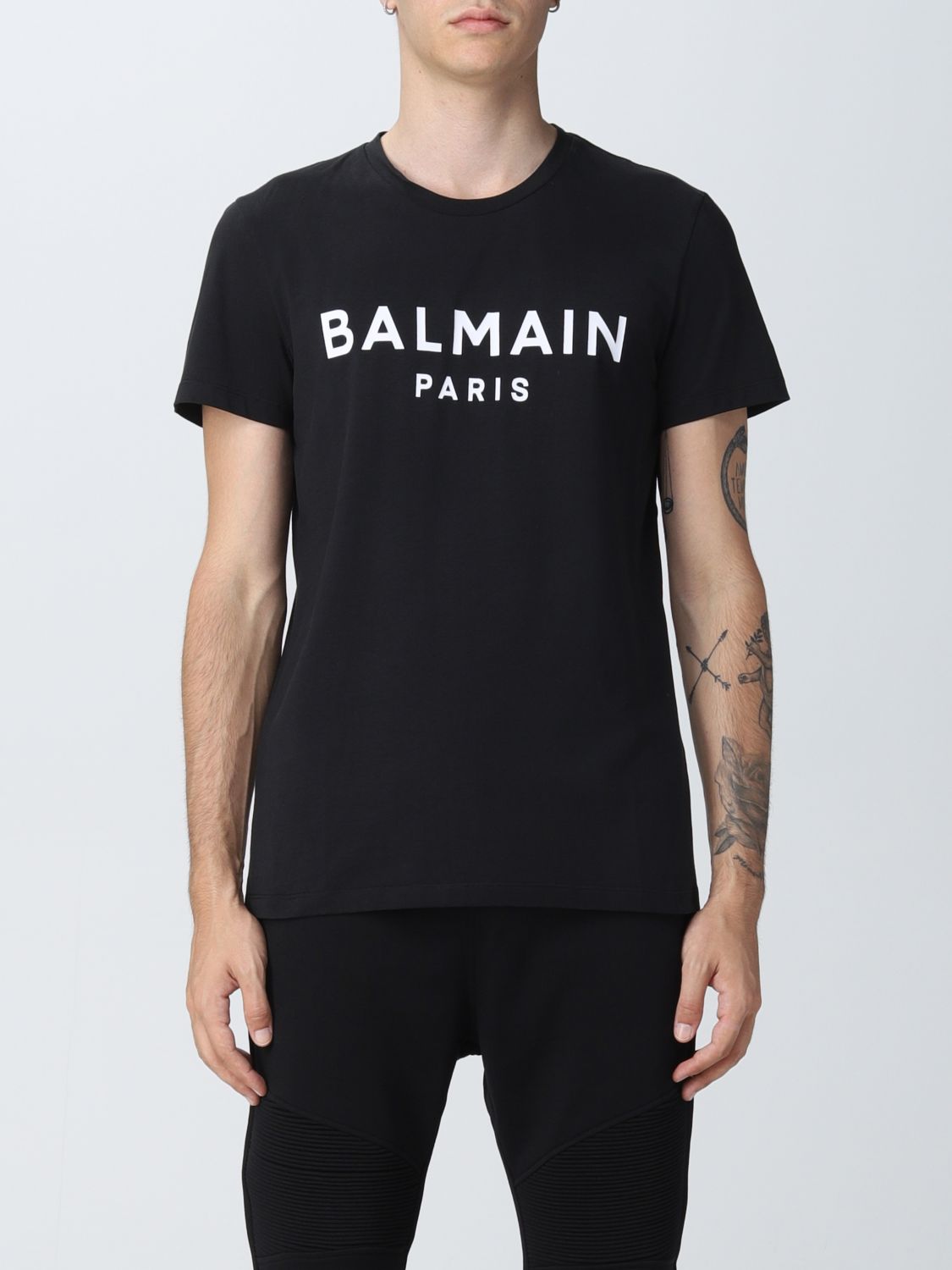 lungebetændelse is flov BALMAIN: t-shirt for man - Black | Balmain t-shirt YH1EF000BB65 online on  GIGLIO.COM