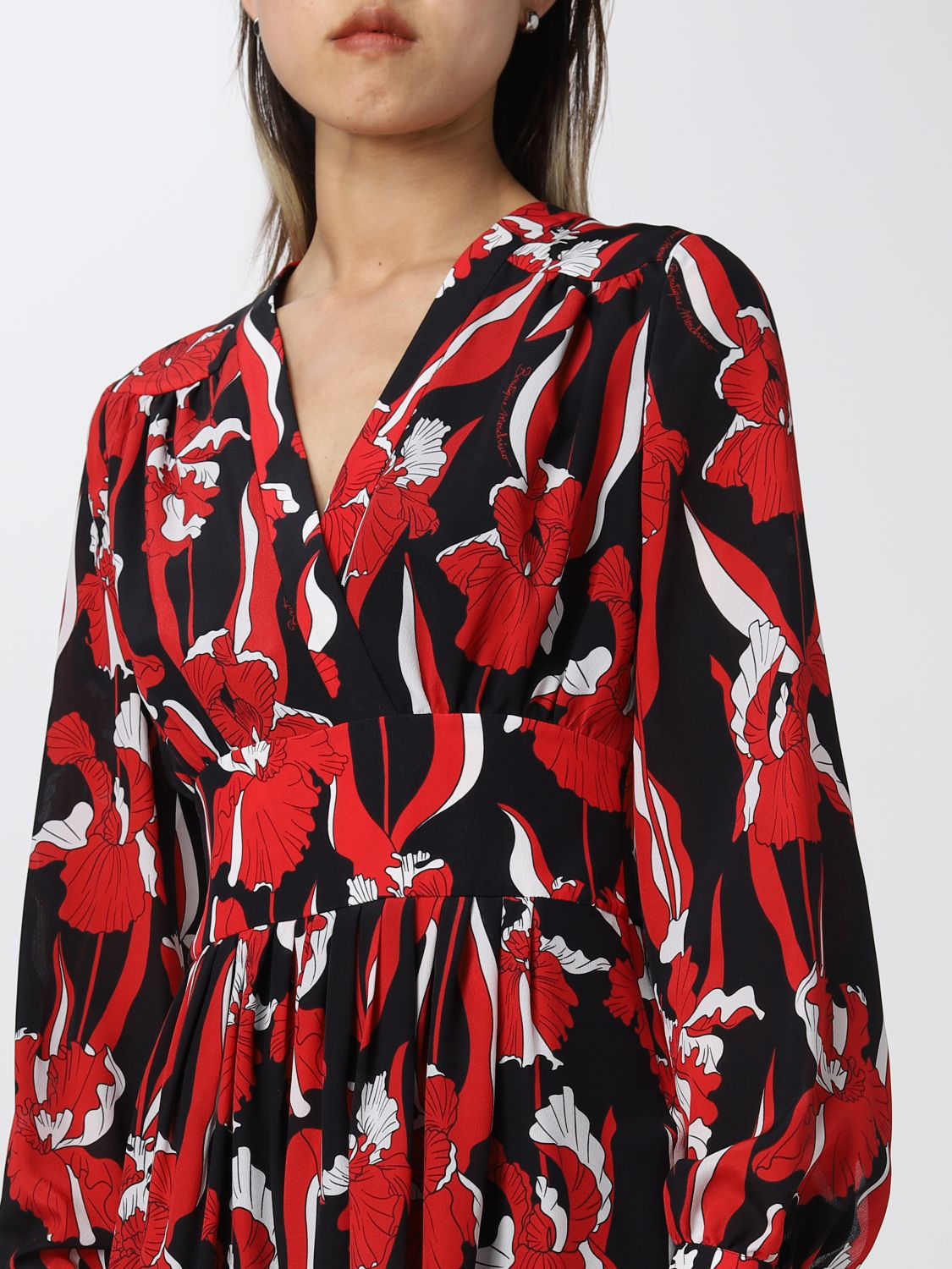 Dress Boutique Moschino: Moschino Boutique dress with iris print red 3