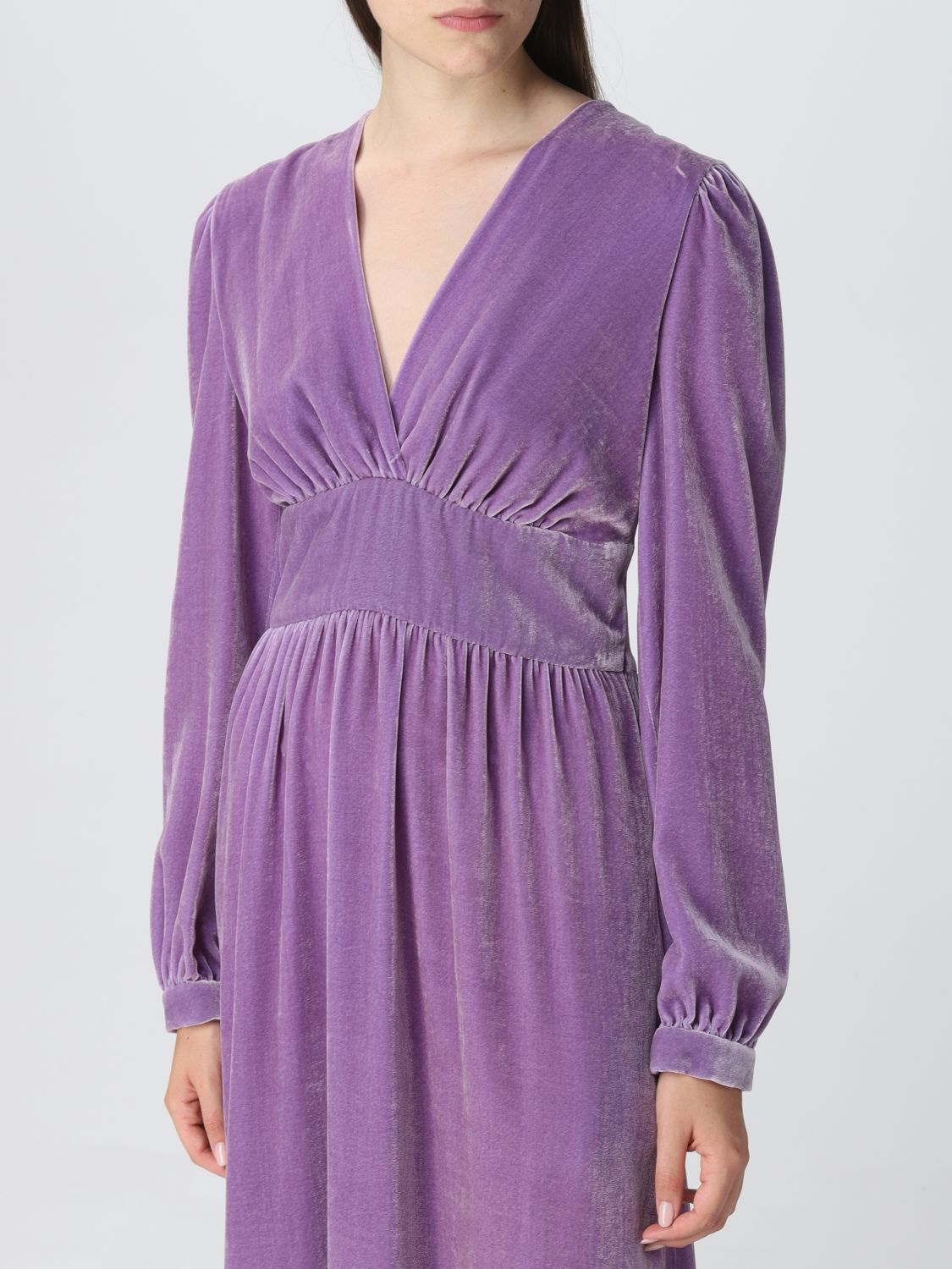 Dress Boutique Moschino: Moschino Boutique dress in panné velvet violet 3