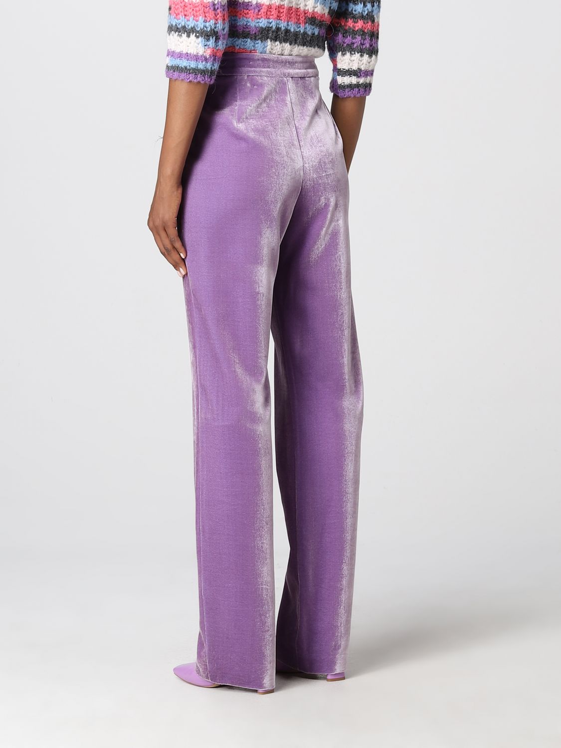 Trousers Boutique Moschino: Boutique Moschino trousers for women violet 3
