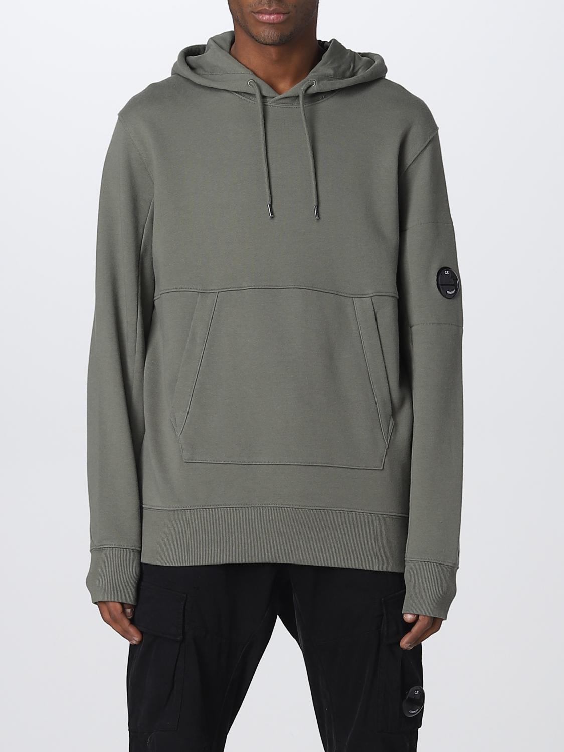 C.p. Company Sweatshirt  With Lens In Bottle Green