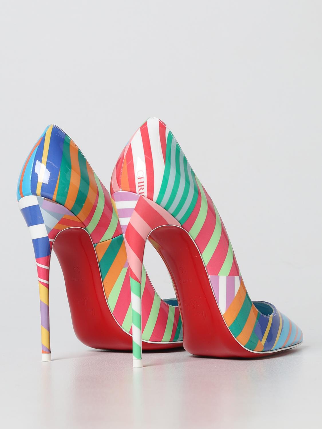 multicolor christian louboutin pumps