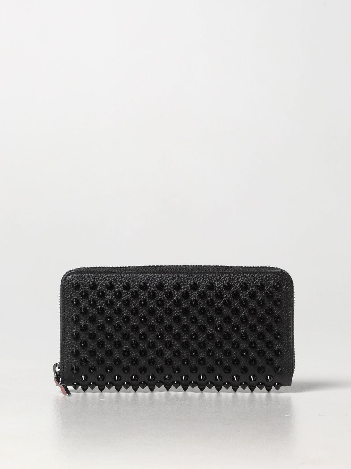  Christian Louboutin Panettone Black Spiked Leather Wallet :  Clothing, Shoes & Jewelry