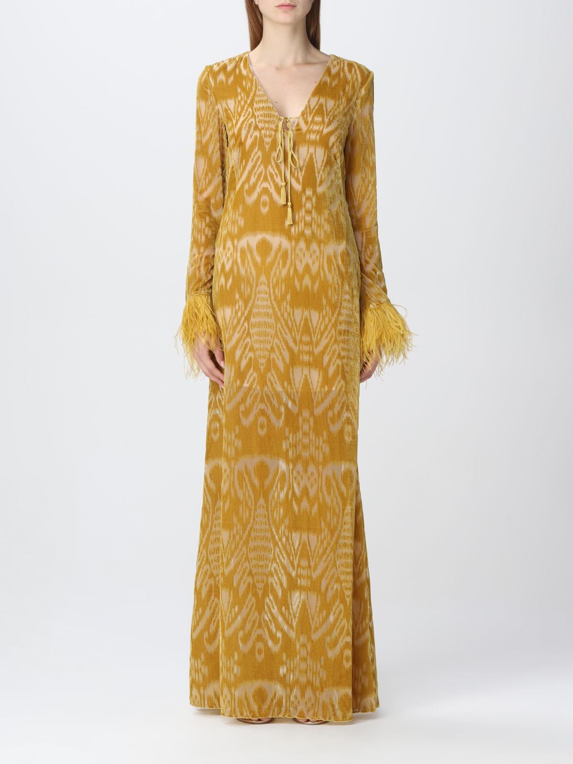 Dress Just Cavalli: Just Cavalli long dress with baroque pattern gold 1