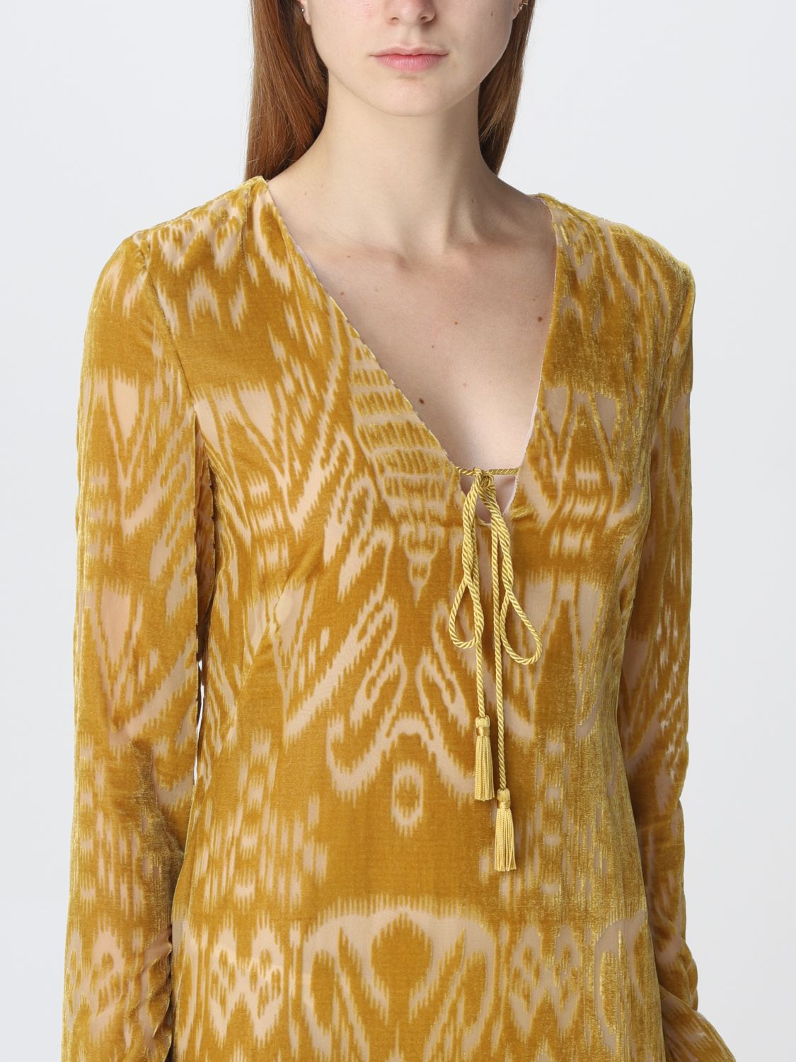 Dress Just Cavalli: Just Cavalli long dress with baroque pattern gold 3