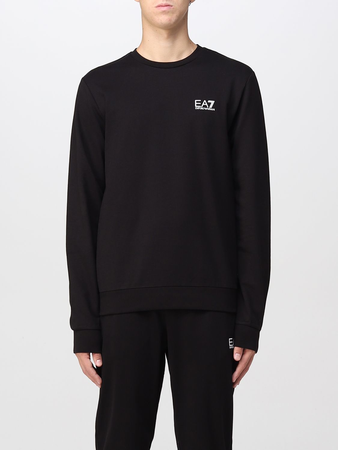 EA7: sweatshirt for man - Black | Ea7 sweatshirt 8NPM52PJ05Z online at ...