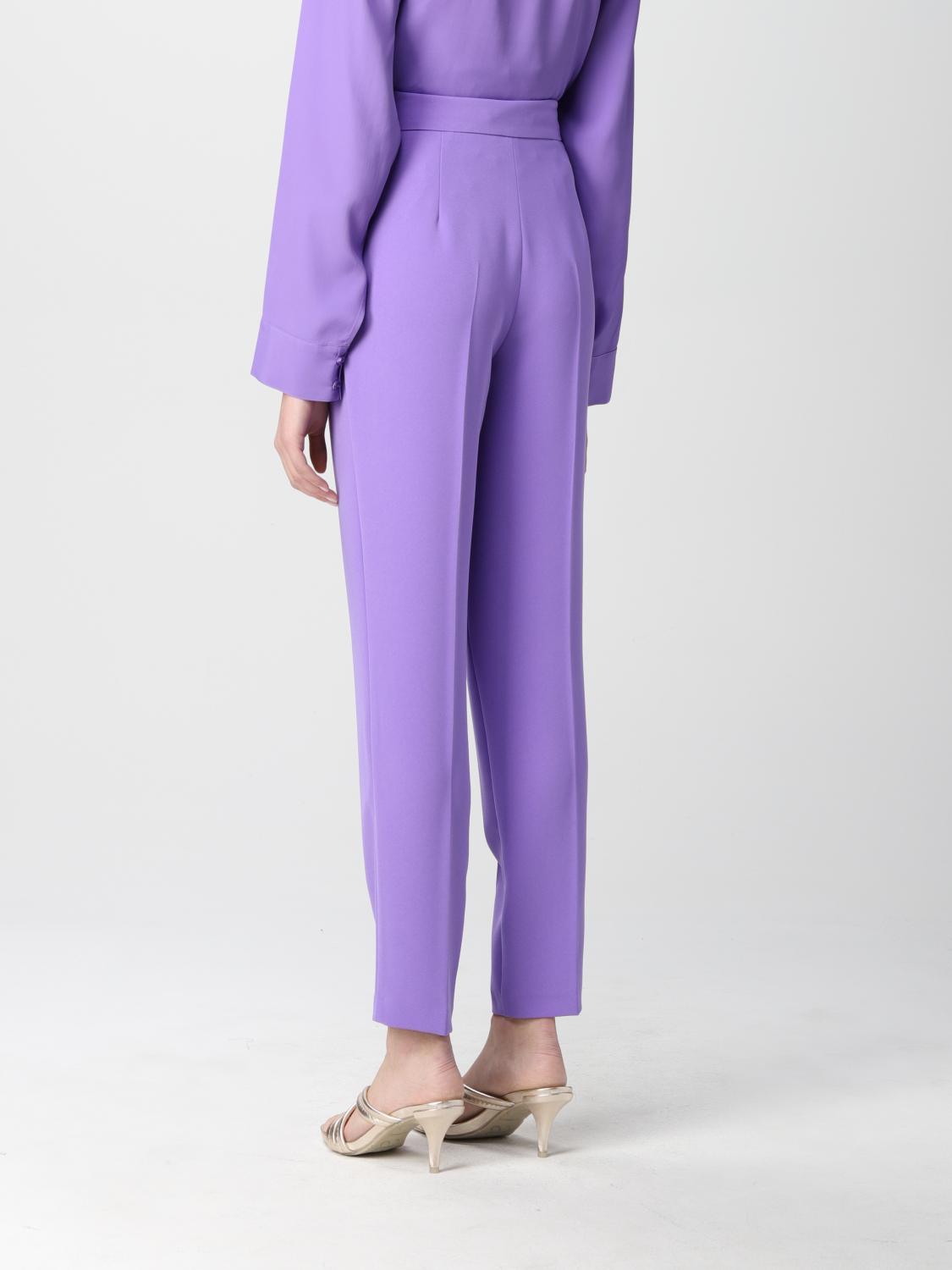 SIMONA CORSELLINI: Pantalón mujer - Violeta | Pantalón Simona Corsellini  P22CPPA01201 GIGLIO.COM