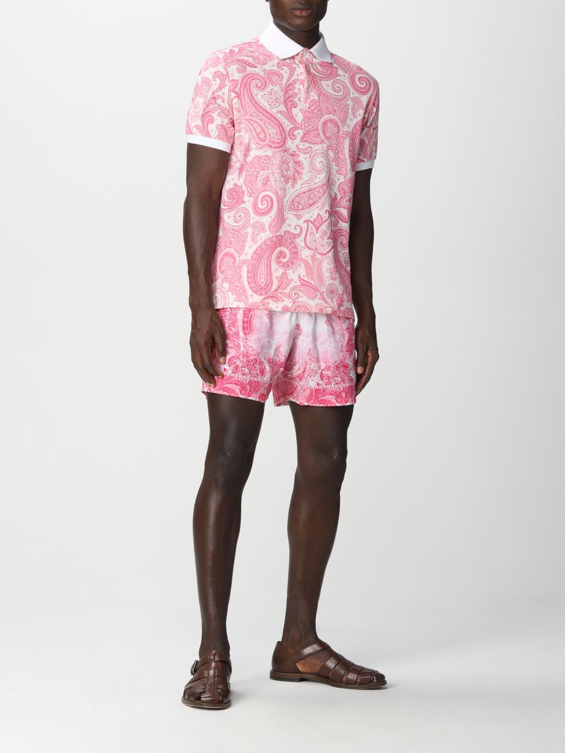 폴로 셔츠 에트로: 폴로 셔츠 Etro 남성 핑크 2