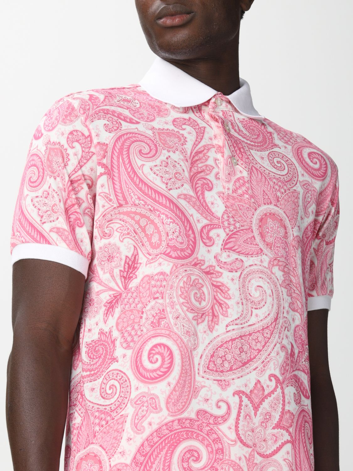 폴로 셔츠 에트로: 폴로 셔츠 Etro 남성 핑크 5