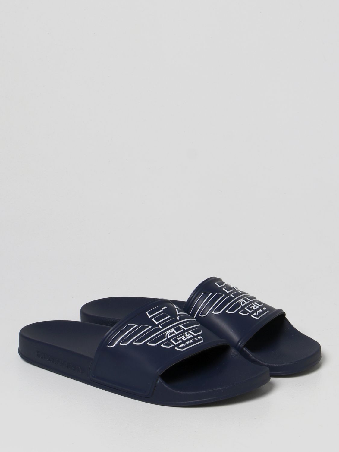 EMPORIO ARMANI SWIMWEAR: Shoes men - Blue | Sandals Emporio Armani ...