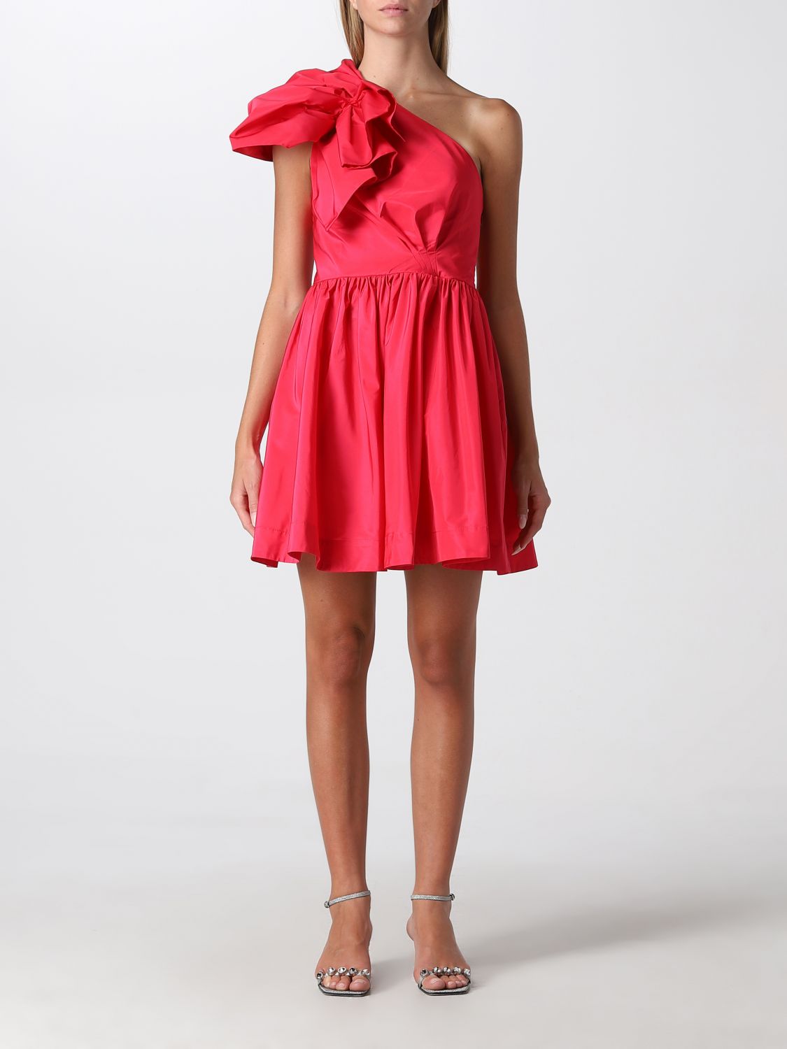 Dress Pinko: Pinko short dress in taffeta raspberry 1
