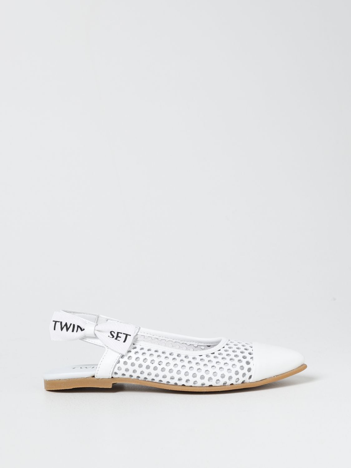 Scarpe Twinset: Slingback Twinset in pelle cut-out ghiaccio 1