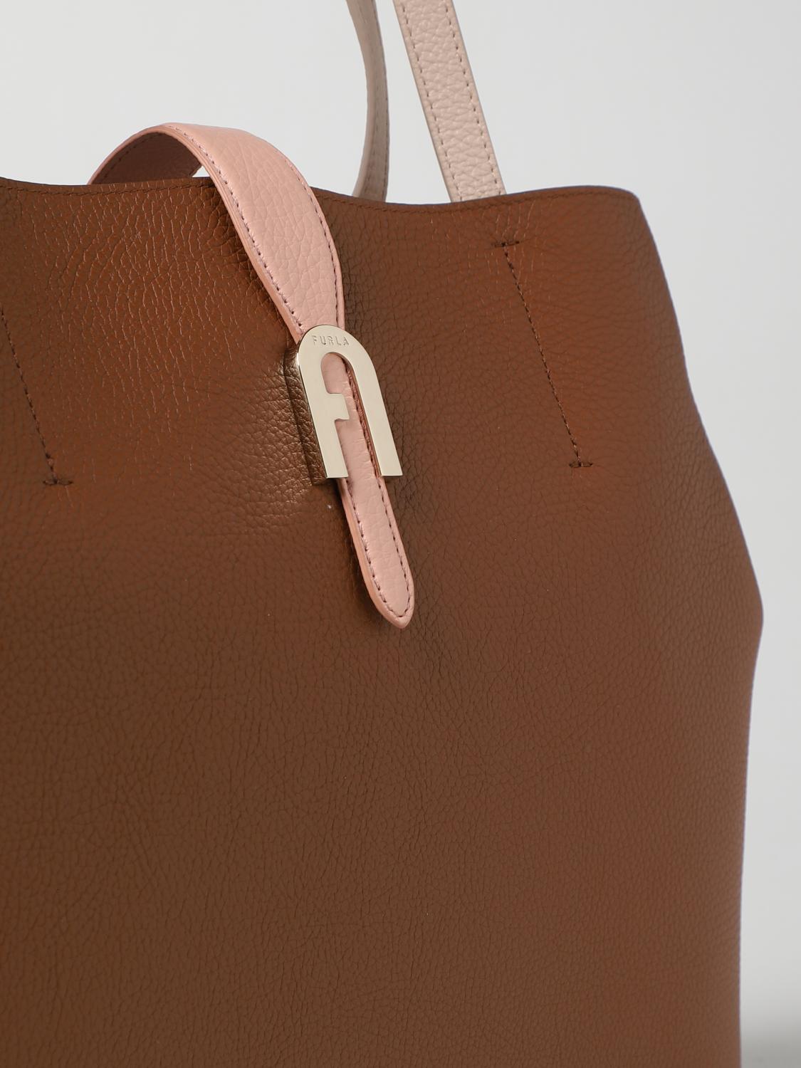 FURLA Sofia tote bag in grained leather Tote Bags Furla Women