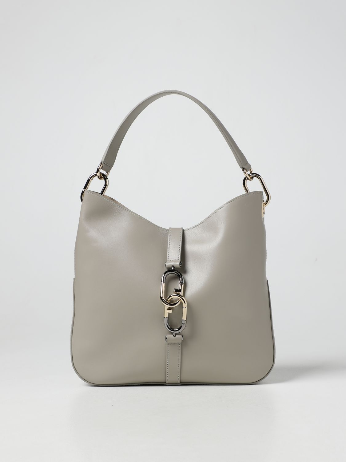 FURLA: Sirena bag in smooth leather - Pearl | Furla shoulder bag ...