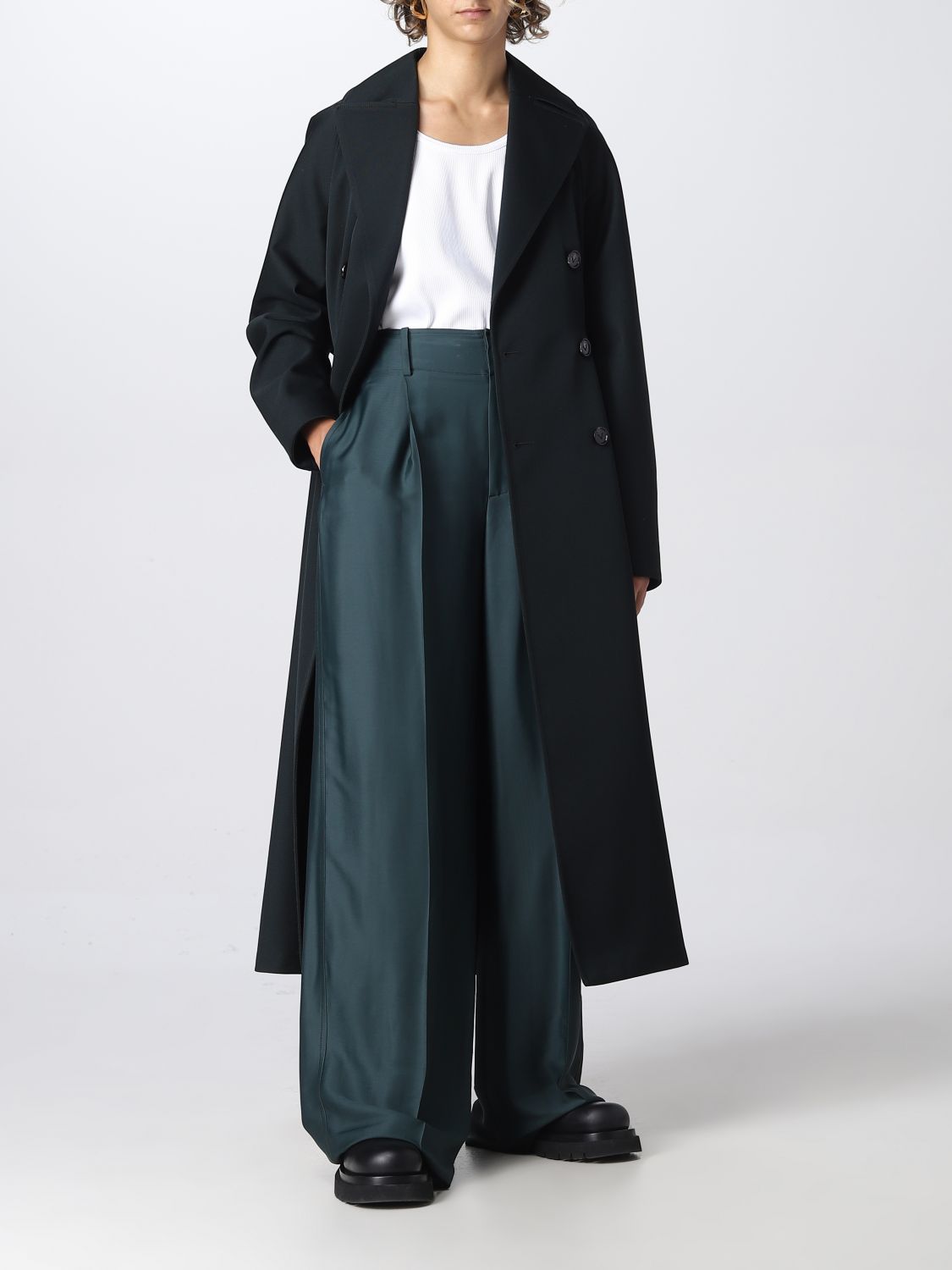 Pantalon Bottega Veneta: Pantalon Bottega Veneta femme vert bouteille 2