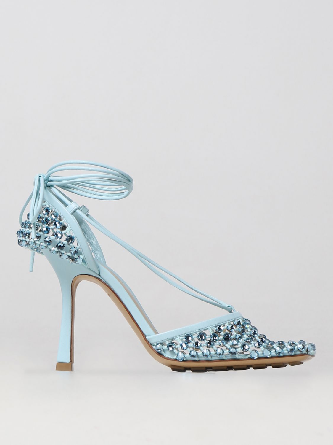【送料&関税込】Bottega Veneta Sparkle Stretch Heeled Sandal Bottega Veneta Sparkle Stretch Heels Sandals Crystal Mesh
