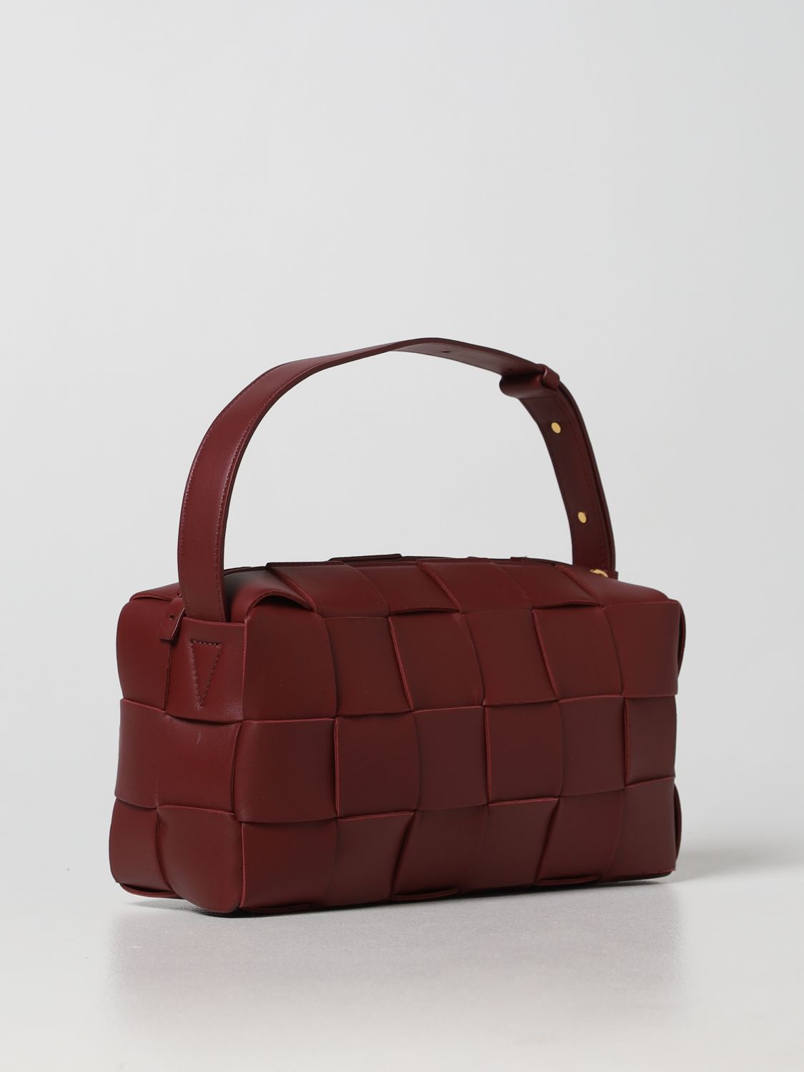 Shoulder bag Bottega Veneta: Bottega Veneta Brick Cassette Nappa leather bag burgundy 2