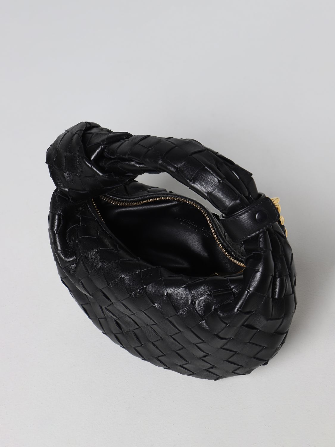 BOTTEGA VENETA: Jodie leather bag - Black | Bottega Veneta mini bag ...