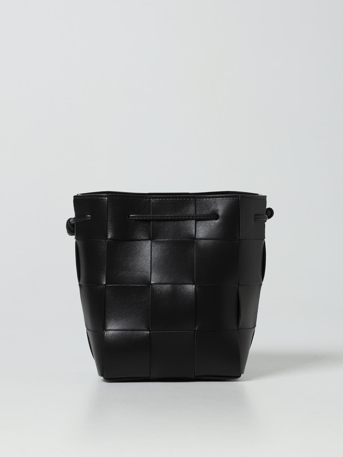 BOTTEGA Cassette woven leather bag Black Bottega