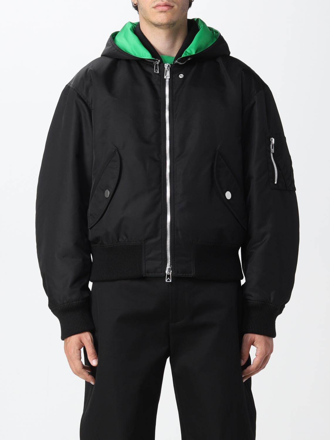 BOTTEGA VENETA: nylon bomber jacket - Black | Bottega Veneta