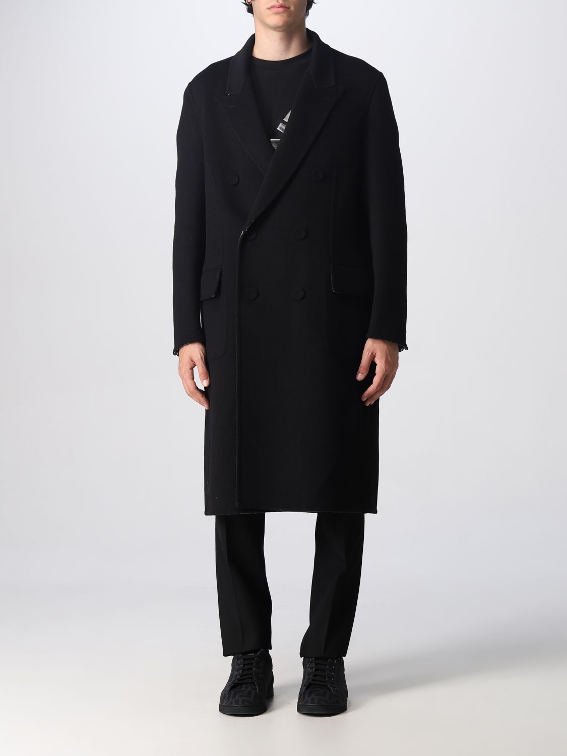 Fendi Outlet: coat for man - Black | Fendi coat FF0622AL57 online at ...