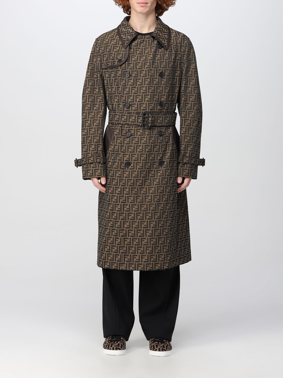 Trench coat Fendi: Fendi trench coat for men tobacco 1