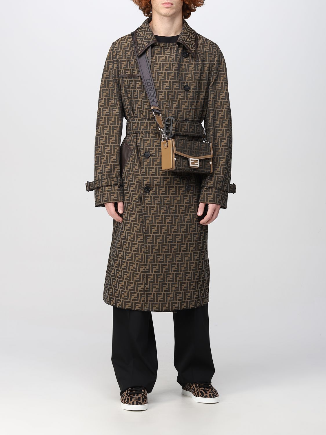 Trench coat Fendi: Fendi trench coat for men tobacco 2