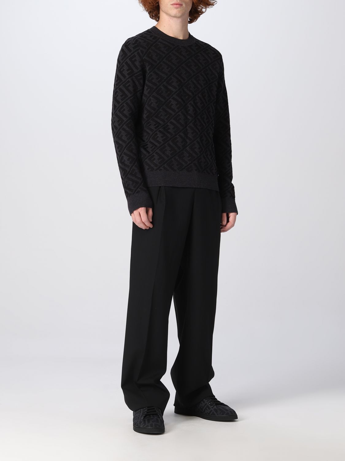 FENDI: sweater for man - Black | Fendi sweater FZX005ALJX online on ...