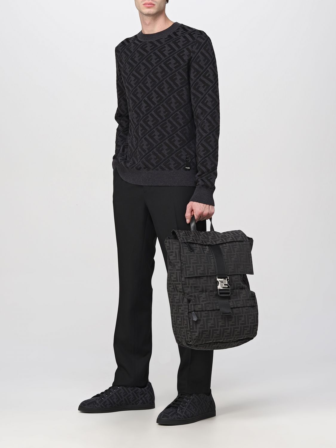 Backpack Fendi: Fendi backpack for men grey 2