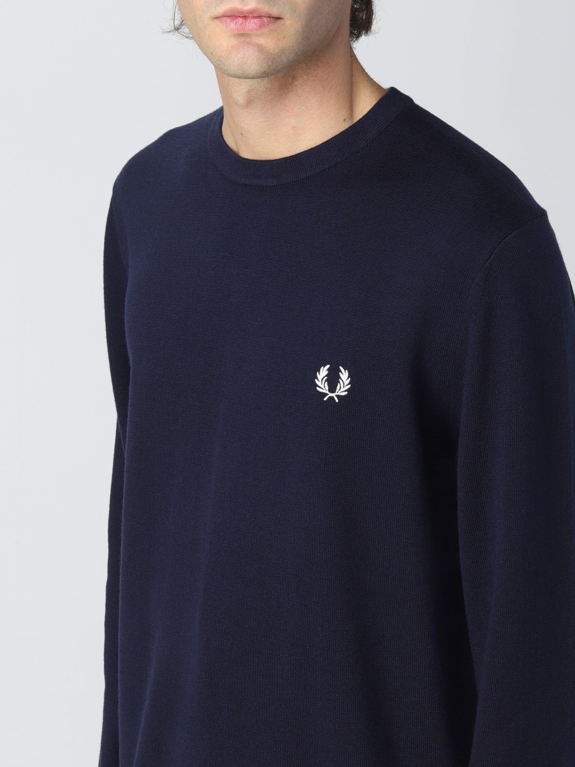 Pull Fred Perry: Pull Fred Perry homme bleu marine 3