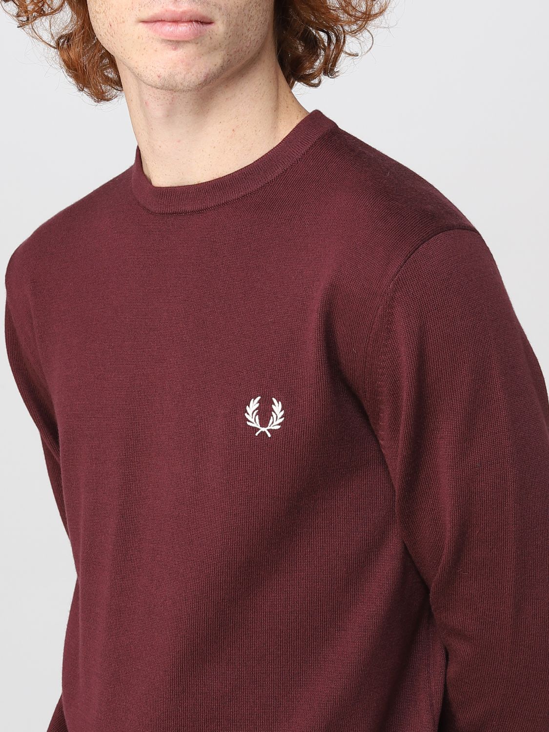 Pull Fred Perry: Pull Fred Perry homme bordeaux 3