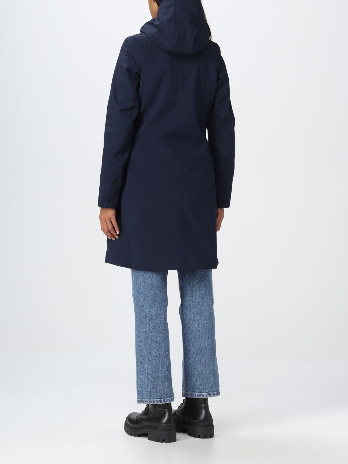 K-WAY: coat for woman - Blue | K-Way coat K41157W online on GIGLIO.COM