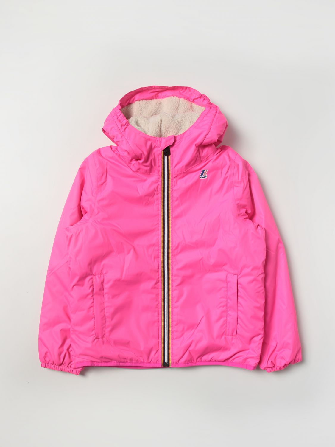 K-WAY: jacket for girls - Pink | K-Way jacket K6115FW online on GIGLIO.COM