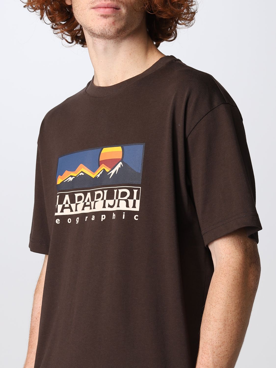 T-shirt Napapijri: T-shirt Napapijri homme marron 3