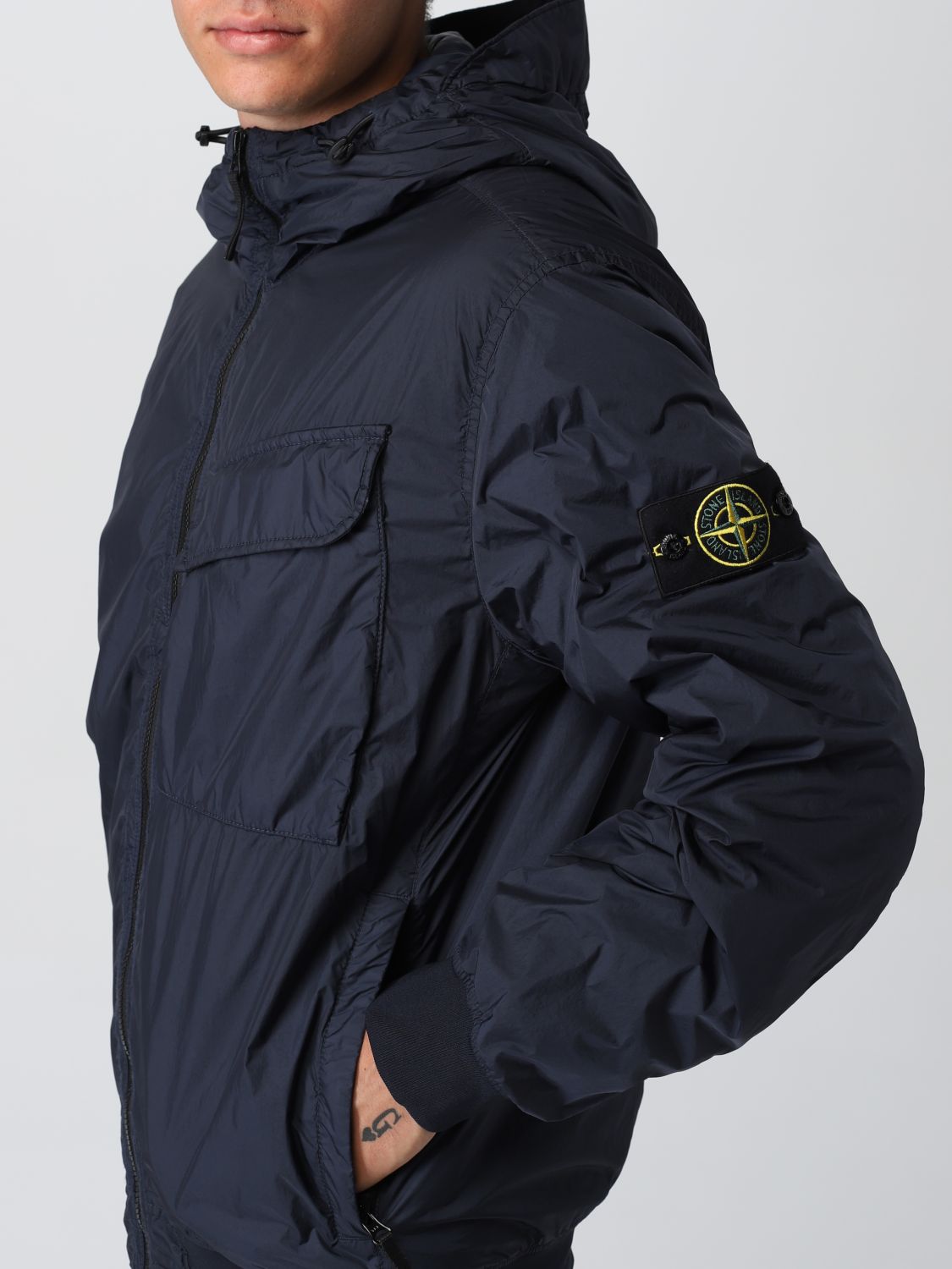 STONE ISLAND: jacket for men - Navy | Stone Island jacket 40723 online ...