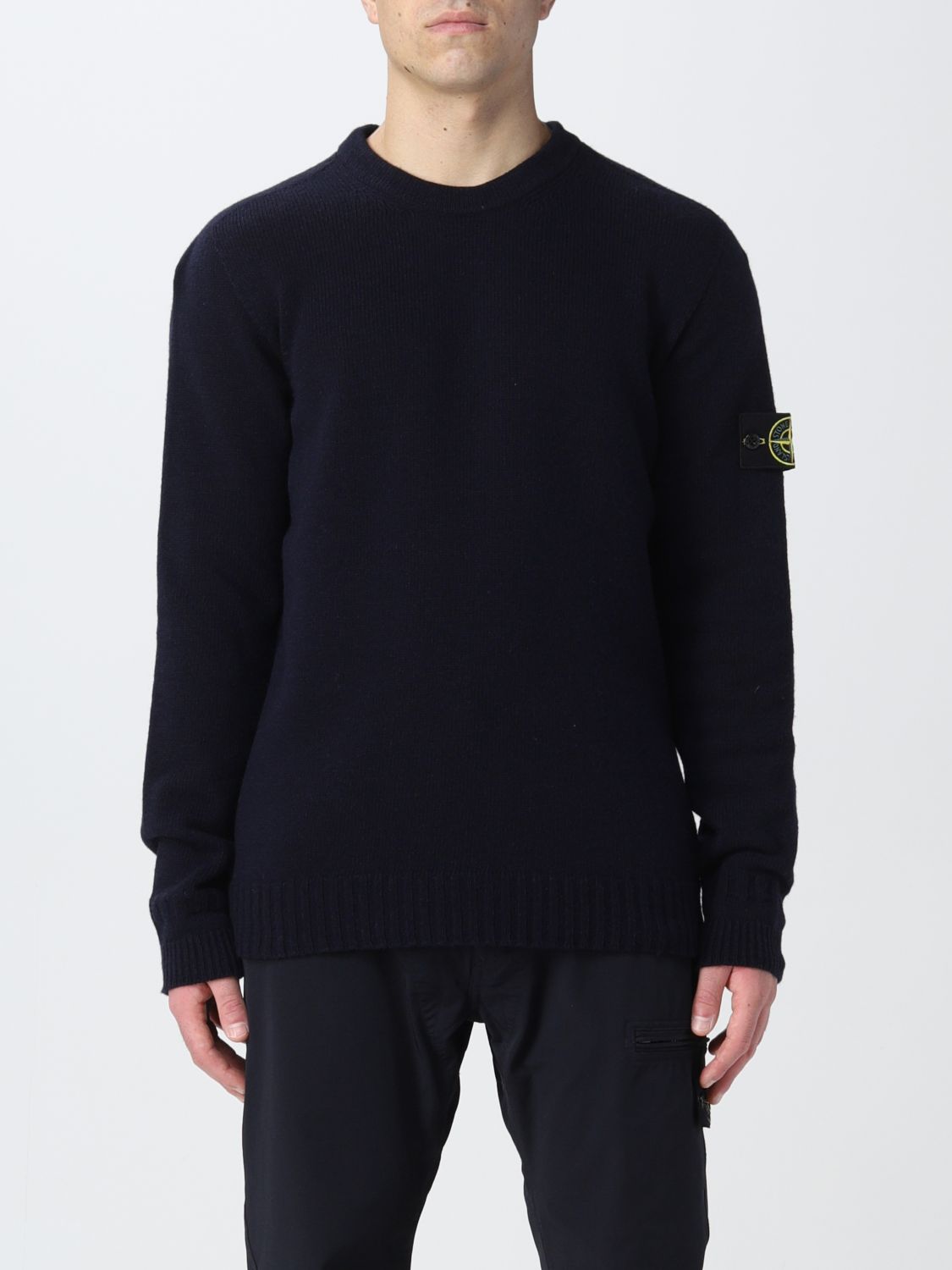 Stone Island Outlet: wool blend sweater Navy Stone Island sweater 524A3 online GIGLIO.COM