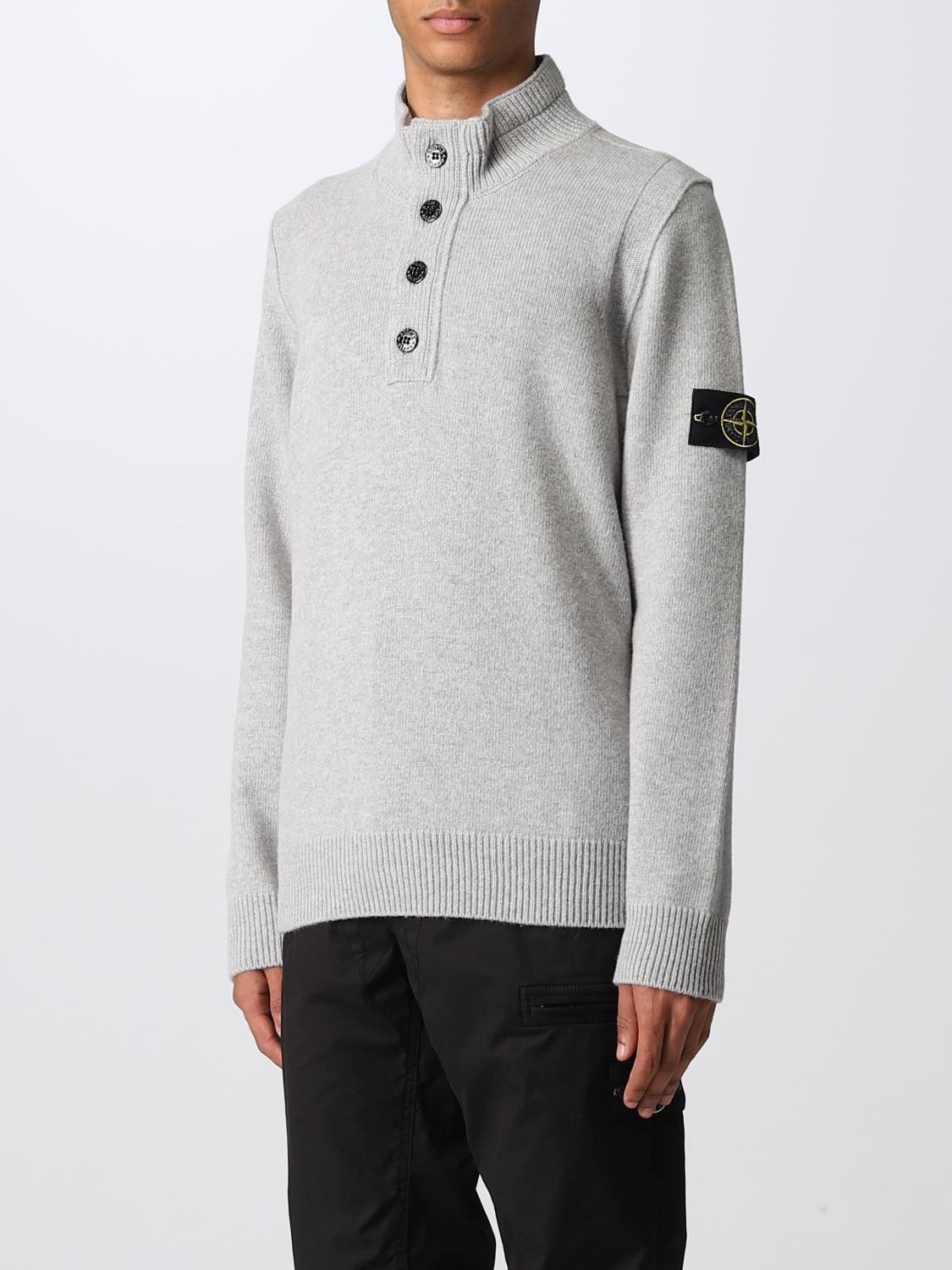 STONE ISLAND jumper for men Grey Stone Island jumper 540A3 online