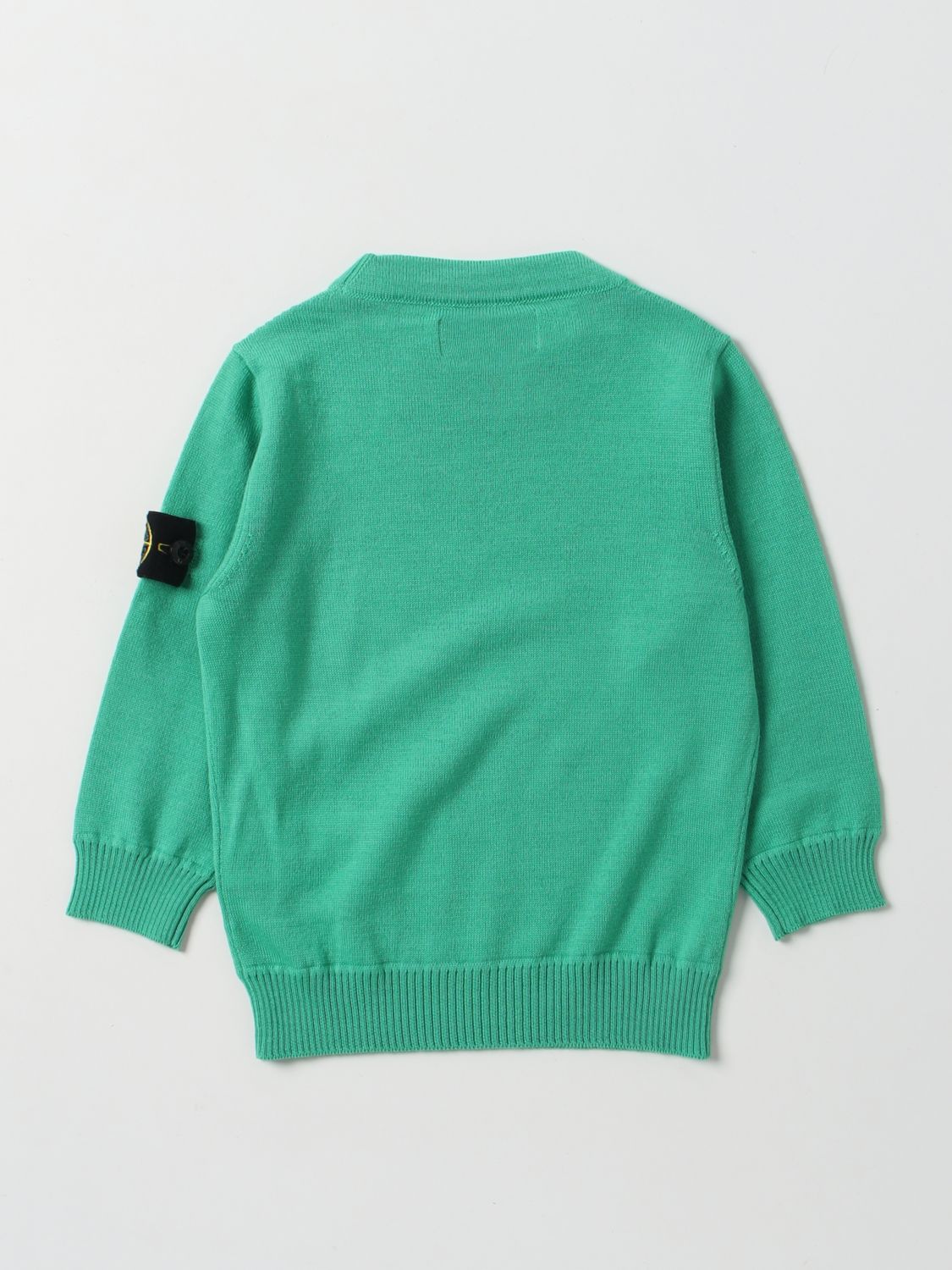 STONE ISLAND JUNIOR: sweater for boys - Green | Stone Island Junior ...