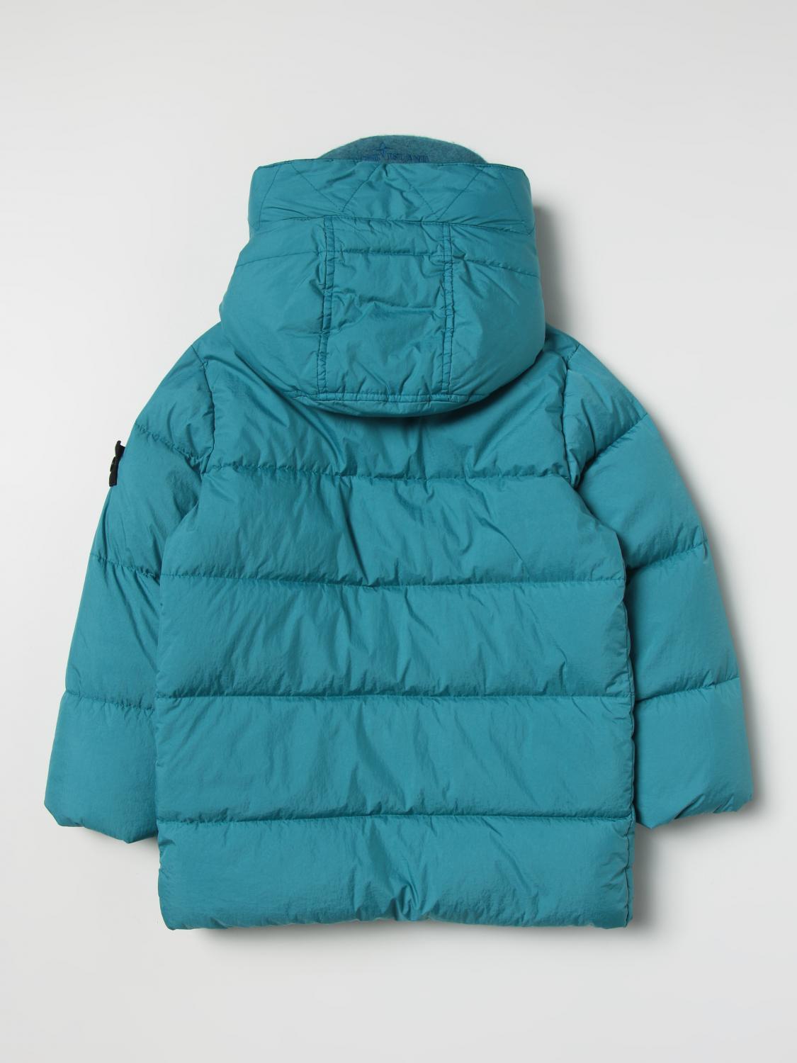 STONE ISLAND JUNIOR jacket for boys Teal Stone Island Junior