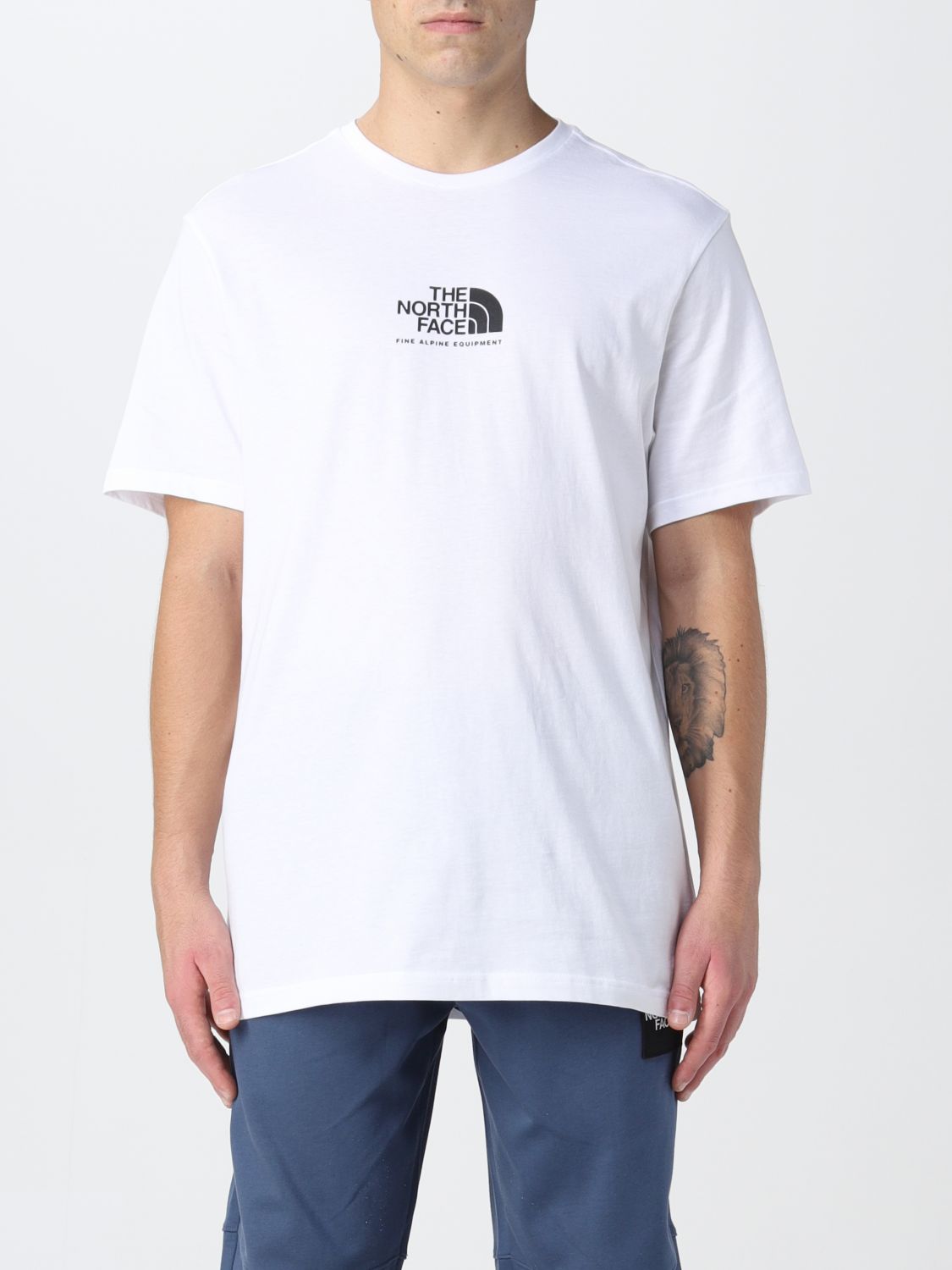T-shirt The North Face: T-shirt The North Face con logo bianco 1