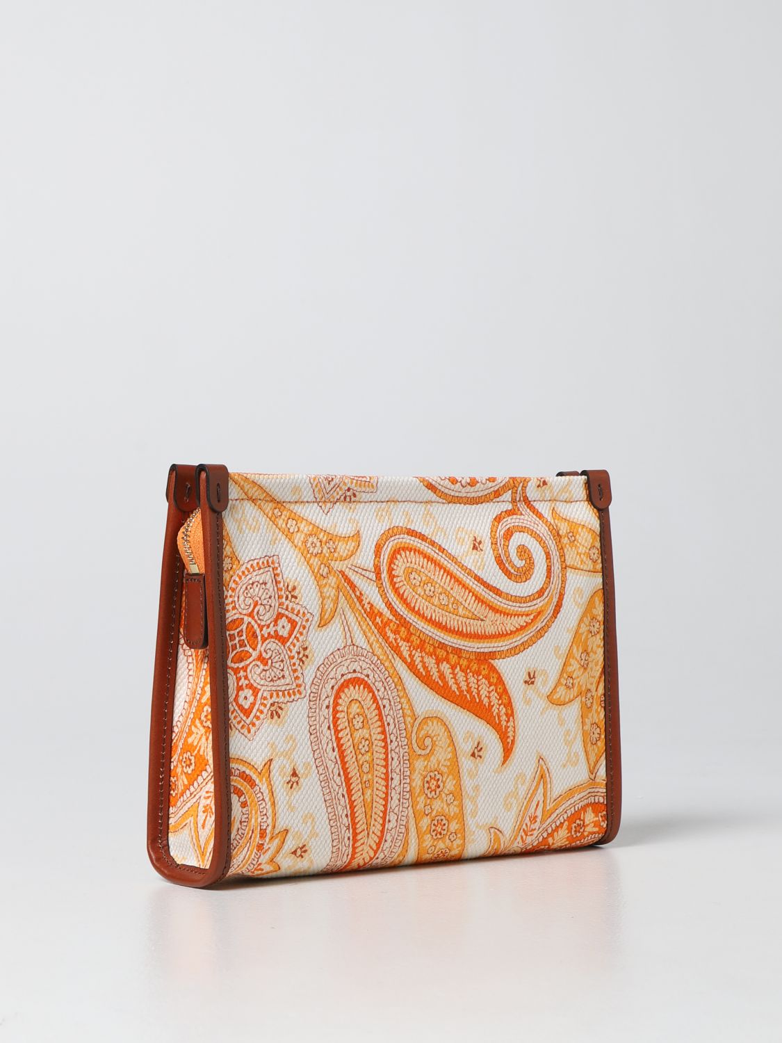 Etro Liquid Paisley Shopping Bag in Orange