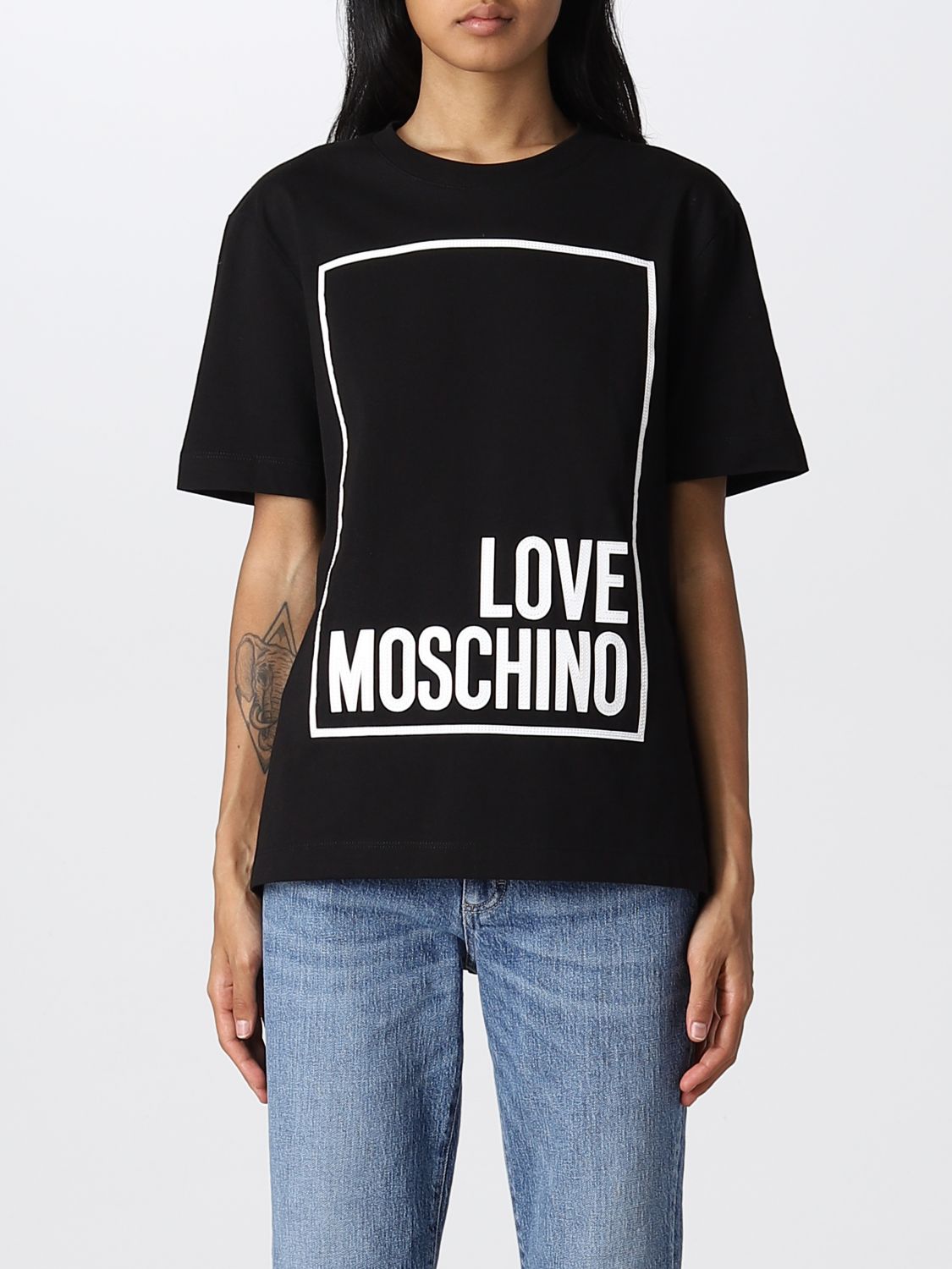 Orphan Transcend Afslag LOVE MOSCHINO: t-shirt for woman - Black