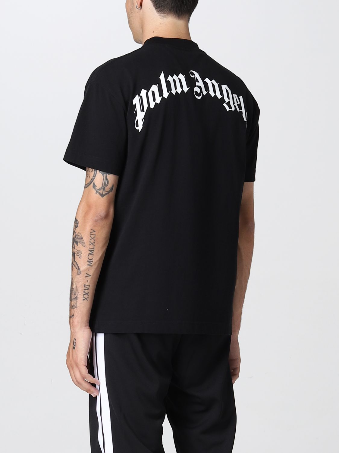 Palm Angels - Black t-shirt with logo print PMAA002C99JER006 buy