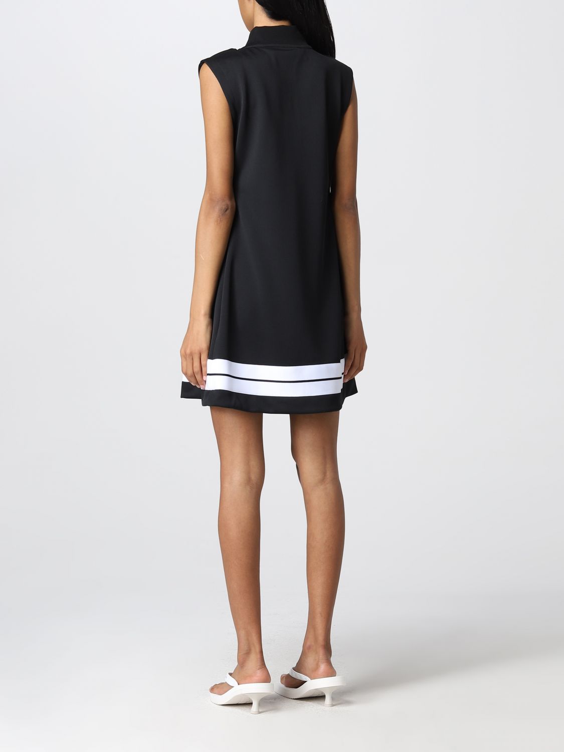 Logo Rib Dress in black - Palm Angels® Official